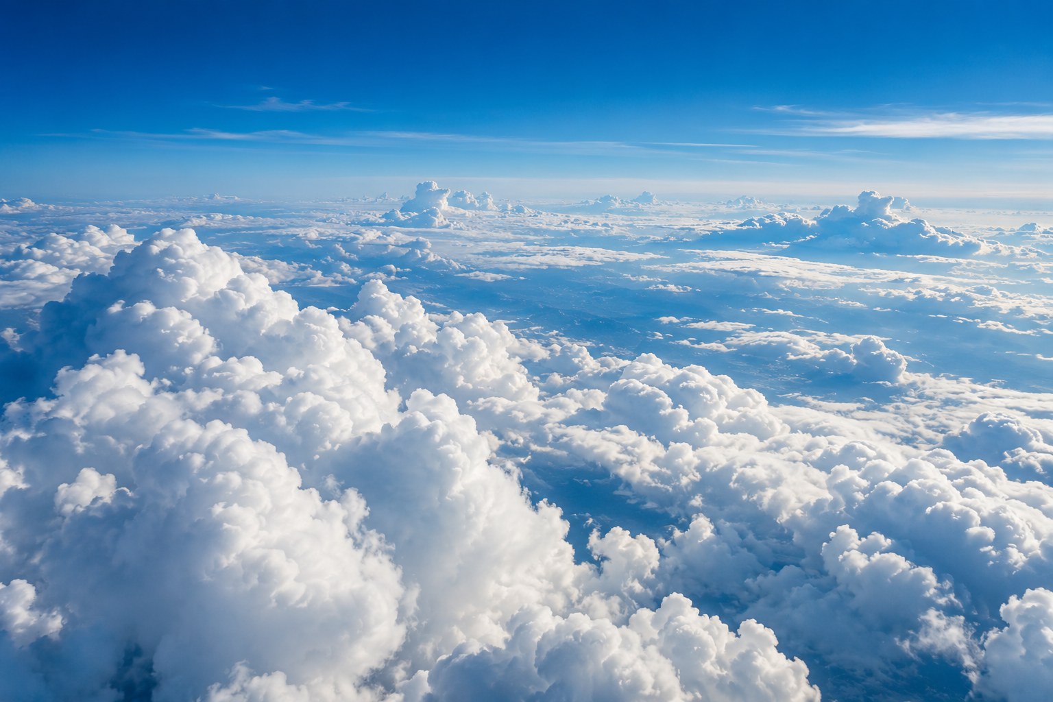 Sunlight over a sea of clouds